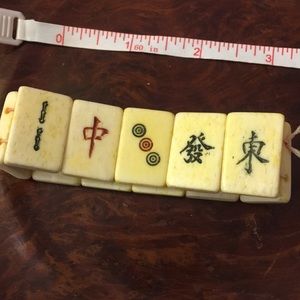 Vintage mahjong bracelet